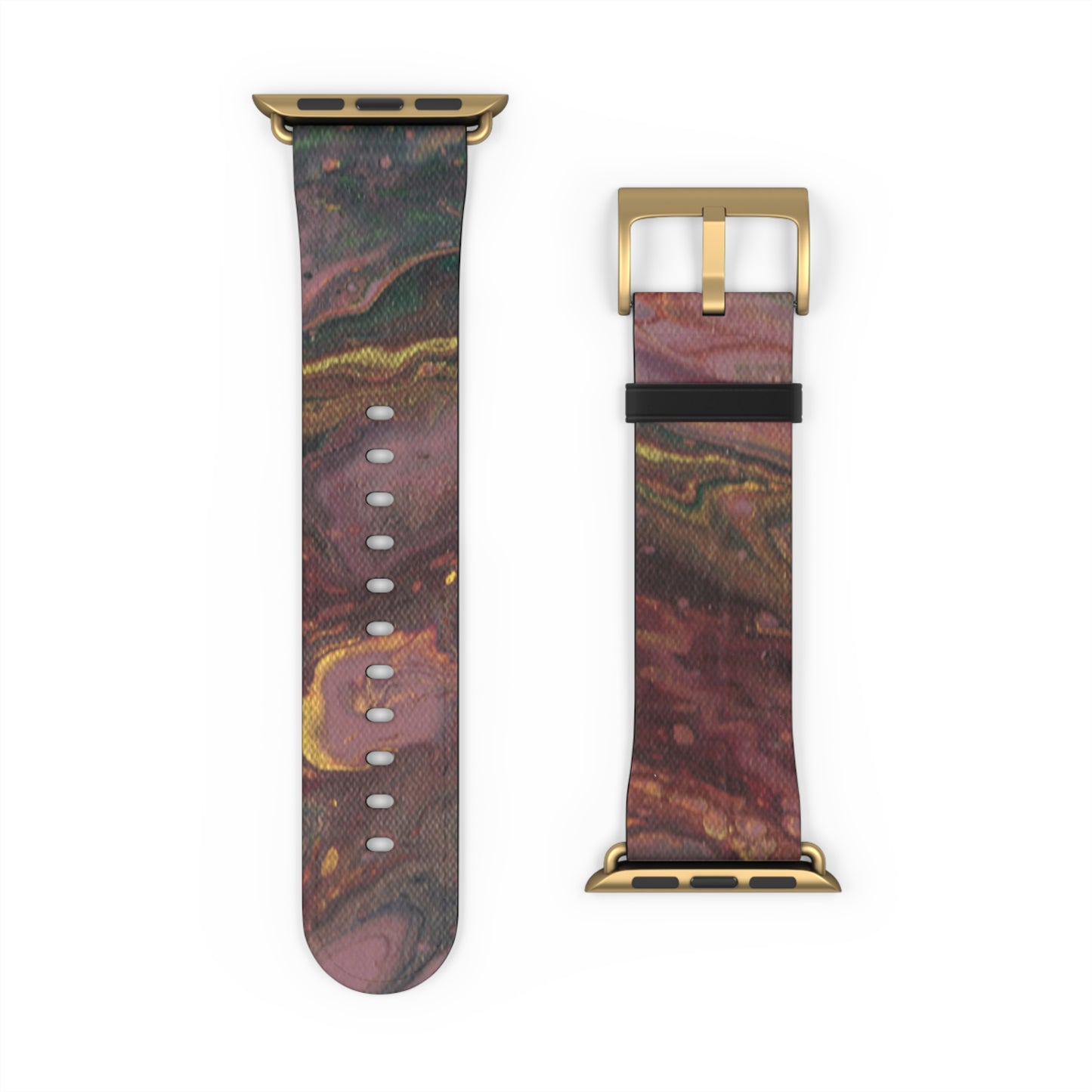Burgundy Tapestry Watch Band for Apple Watch Series 1-9, Ultra, and SE devices