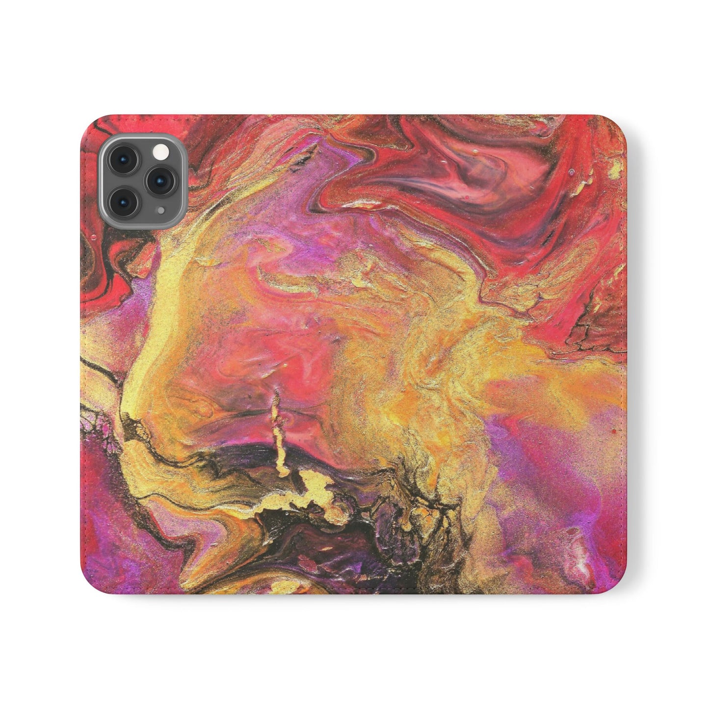 Flowing Royalty Flip Phone Case for iPhone 11 – 16 Pro, Samsung 21 – 22 Series
