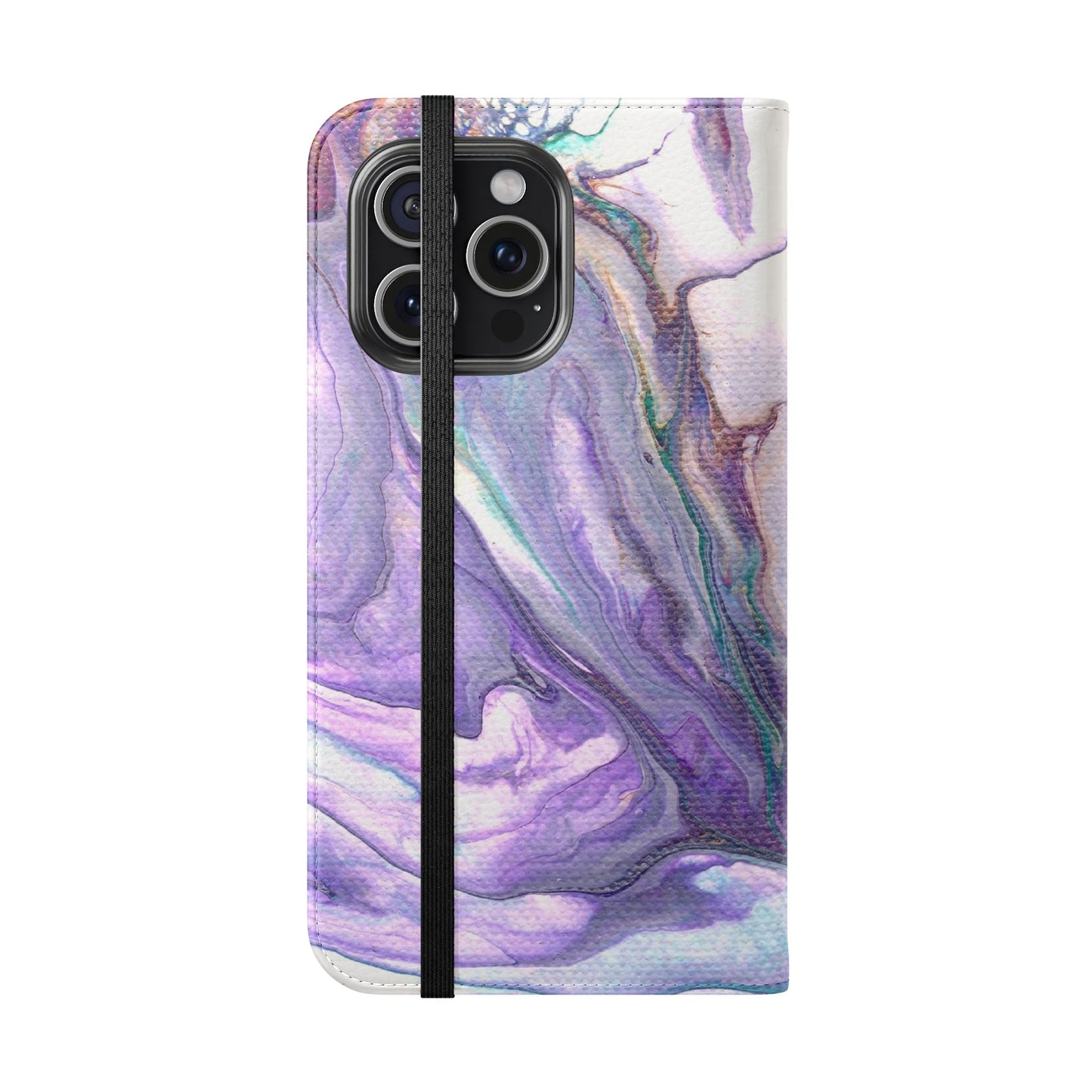 Majestic Marble Flip Phone Case for iPhone 11 – 16 Pro, Samsung 21 – 22 Series