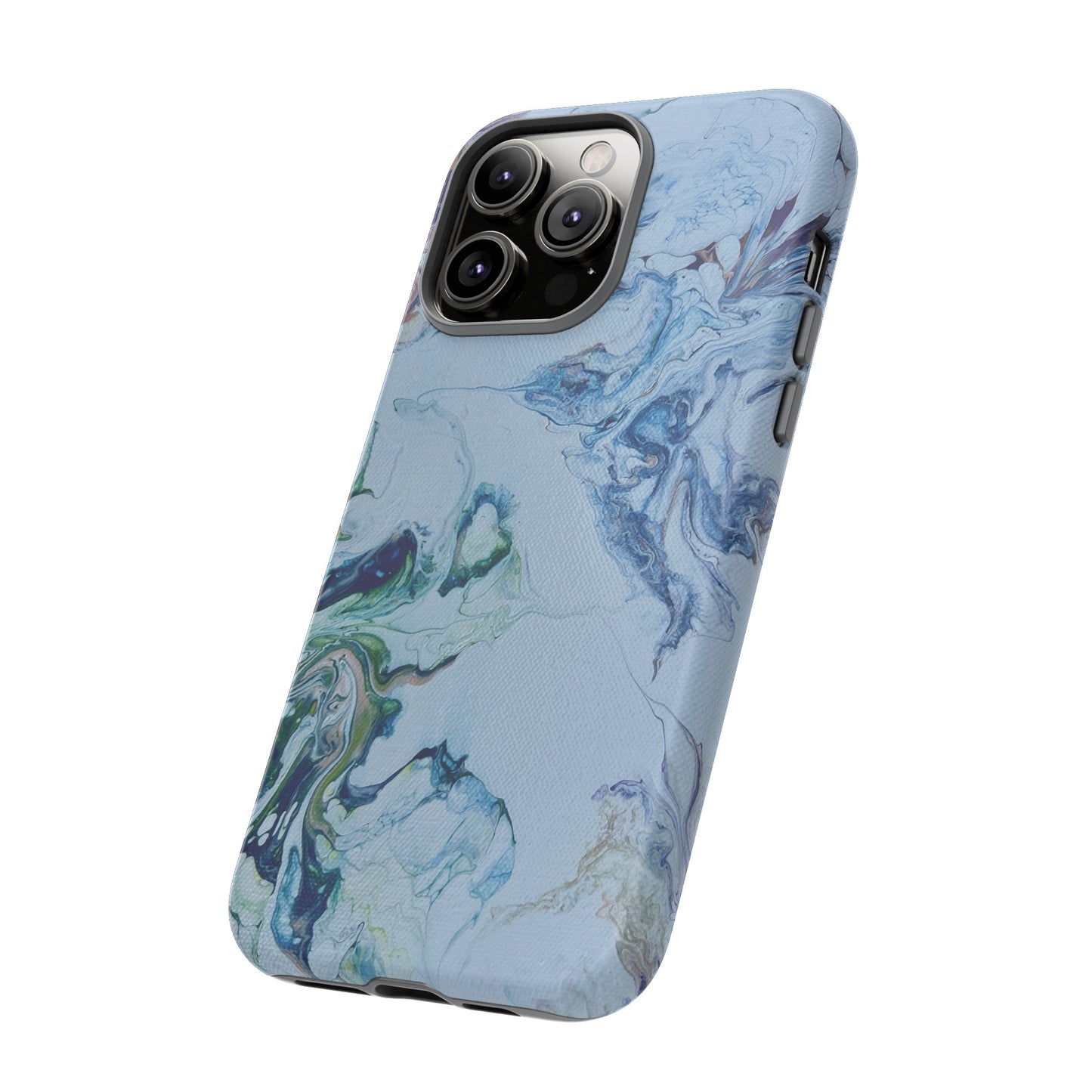 Whimsical Watercolor Marble Tough Phone Case for iPhone, Samsung Galaxy, and Google Pixel devices