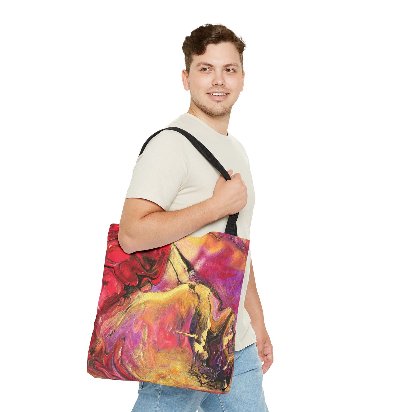 Tote Bag - Royal Flow Fluid Art Inspired