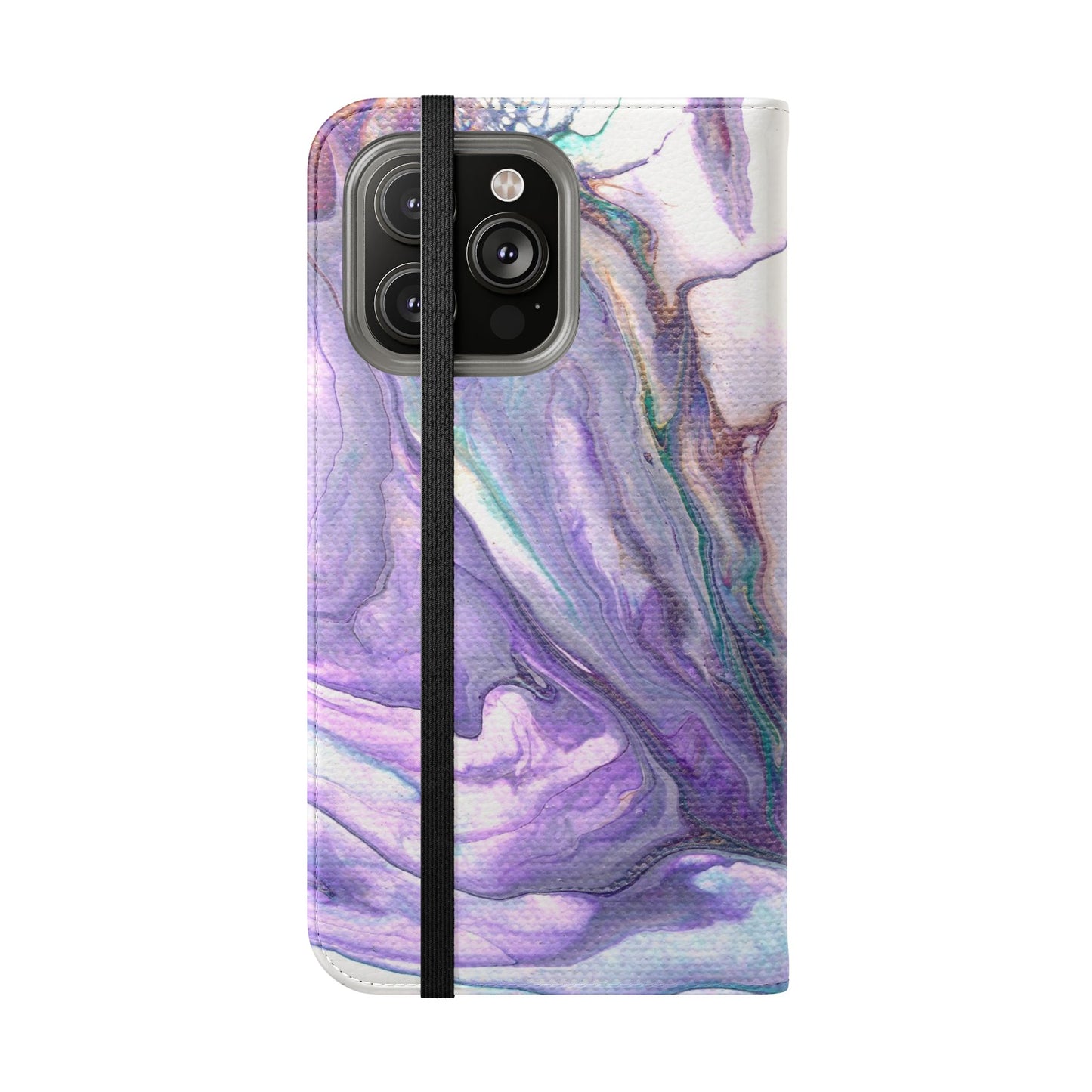 Majestic Marble Flip Phone Case for iPhone 11 – 16 Pro, Samsung 21 – 22 Series