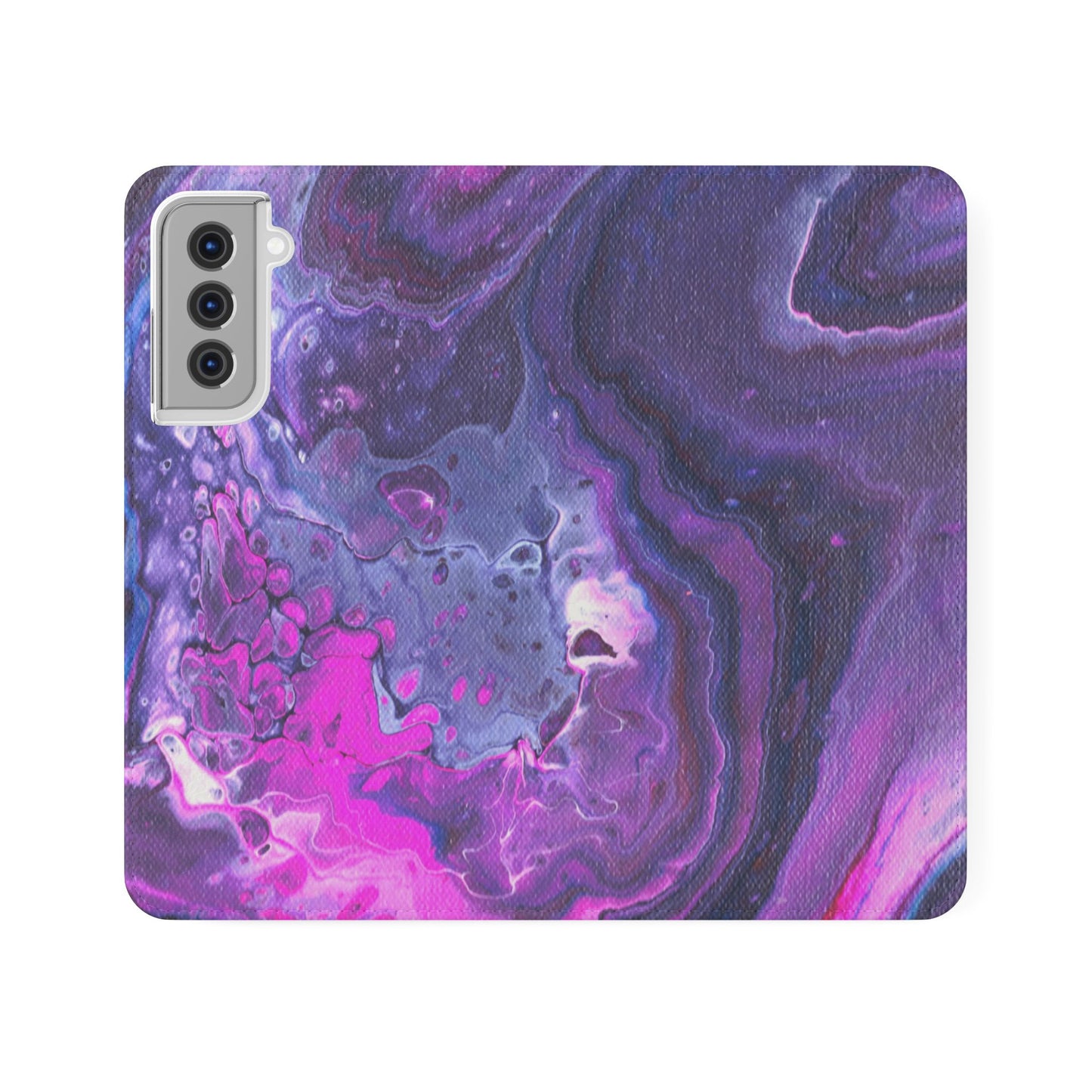 Velvet Twilight Flip Phone Case for iPhone 11 – 16 Pro, Samsung 21 – 22 Series