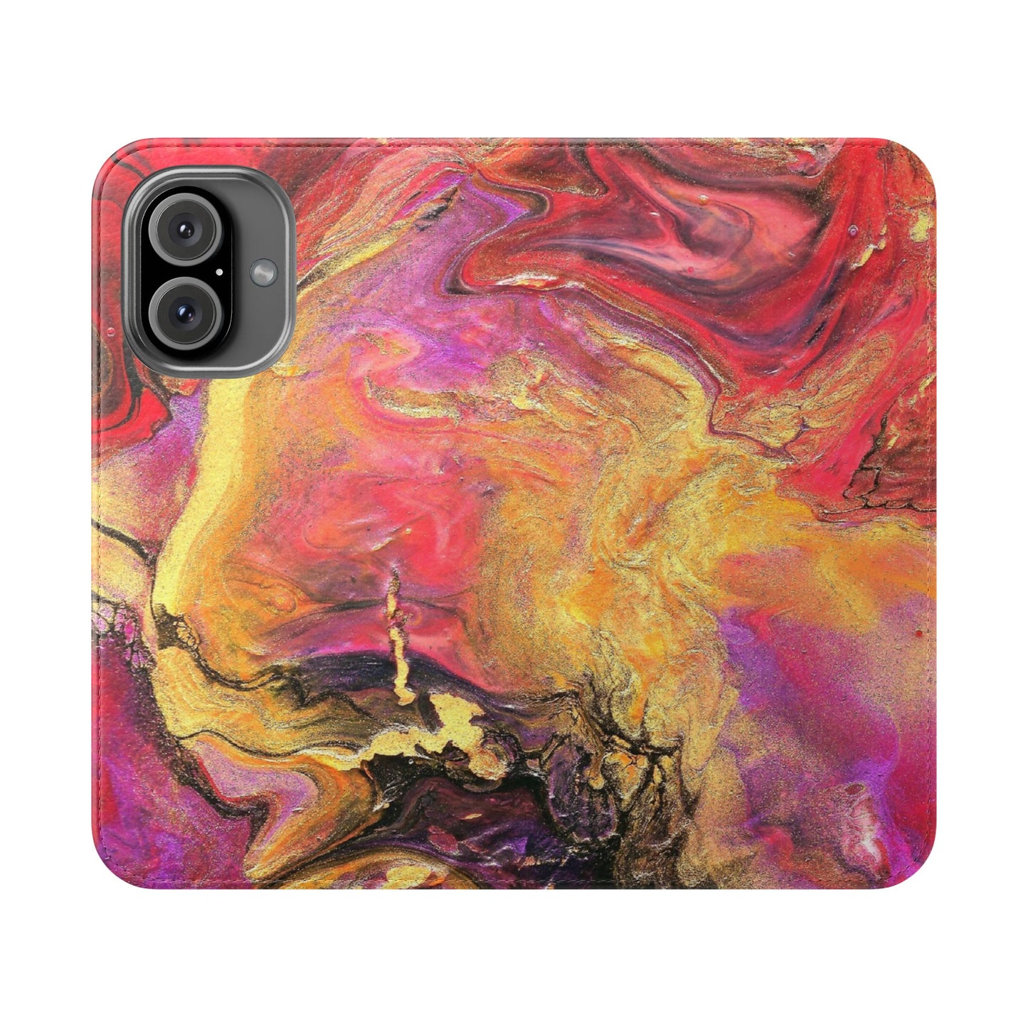 Flowing Royalty Flip Phone Case for iPhone 11 – 16 Pro, Samsung 21 – 22 Series