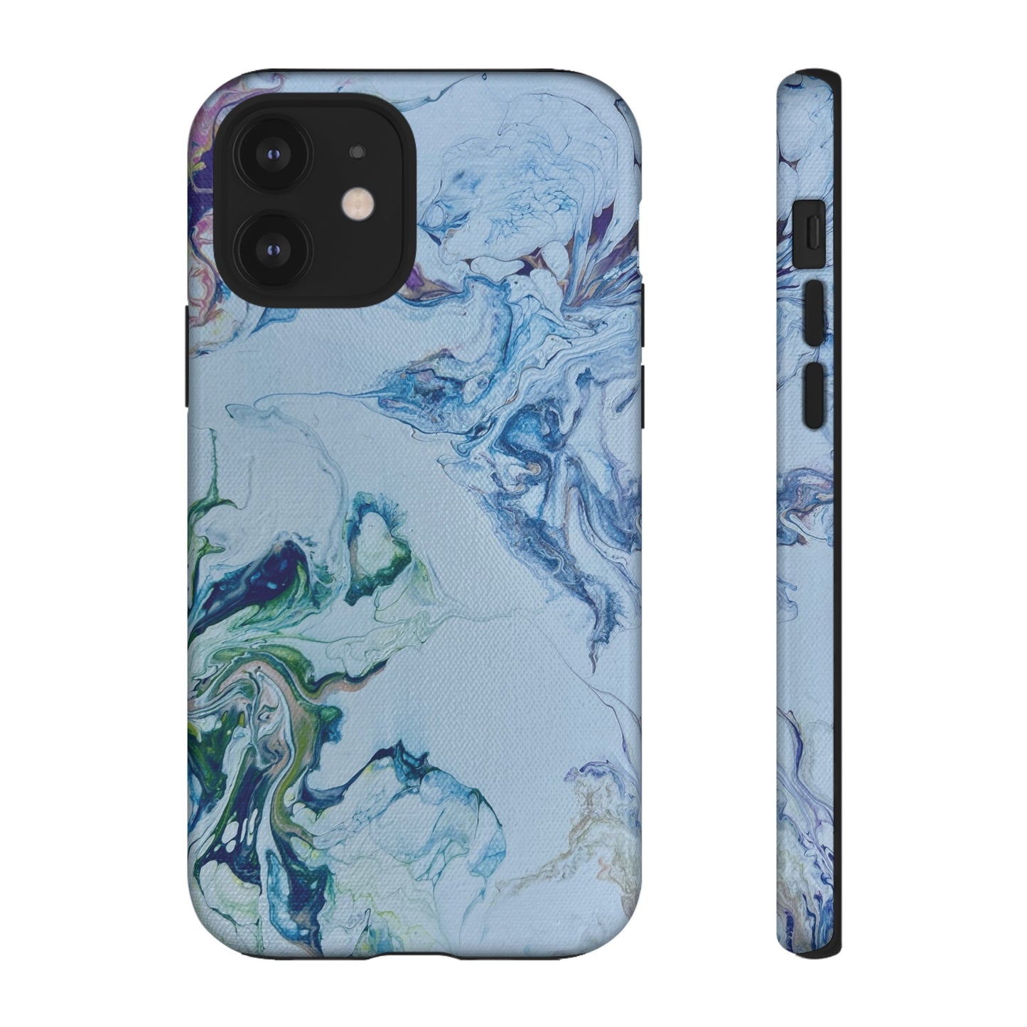 Whimsical Watercolor Marble Tough Phone Case for iPhone, Samsung Galaxy, and Google Pixel devices