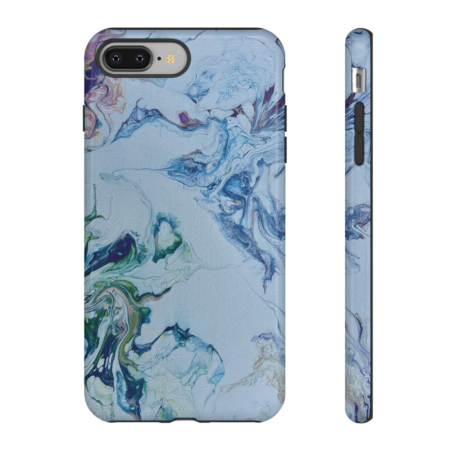 Whimsical Watercolor Marble Tough Phone Case for iPhone, Samsung Galaxy, and Google Pixel devices