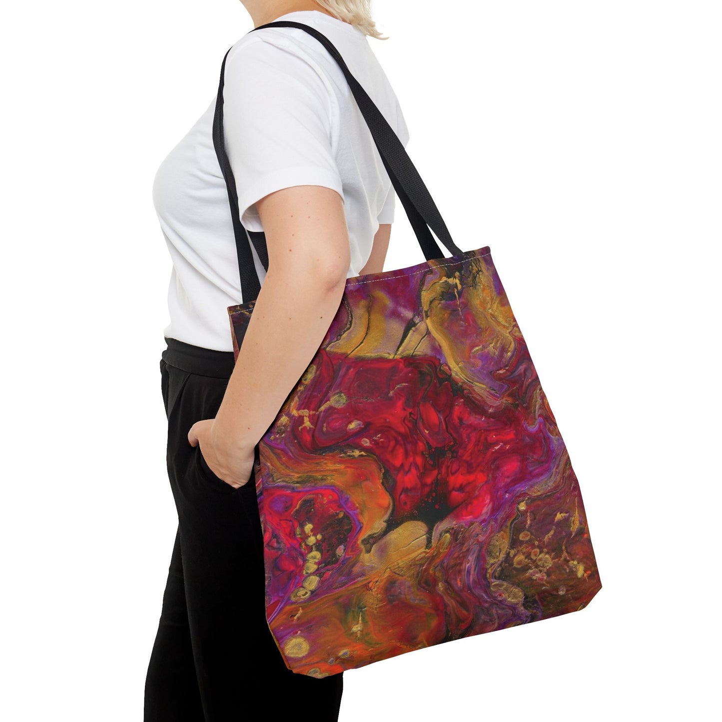 Tote Bag - Autumn's Glow Fluid Art Inspired