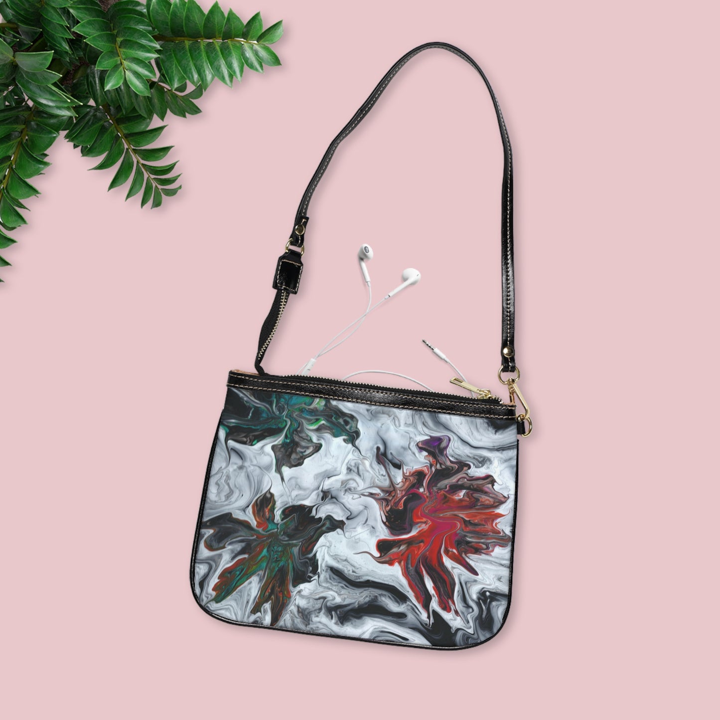 Small Vegan Leather Shoulder Bag - Symphony of Colors
