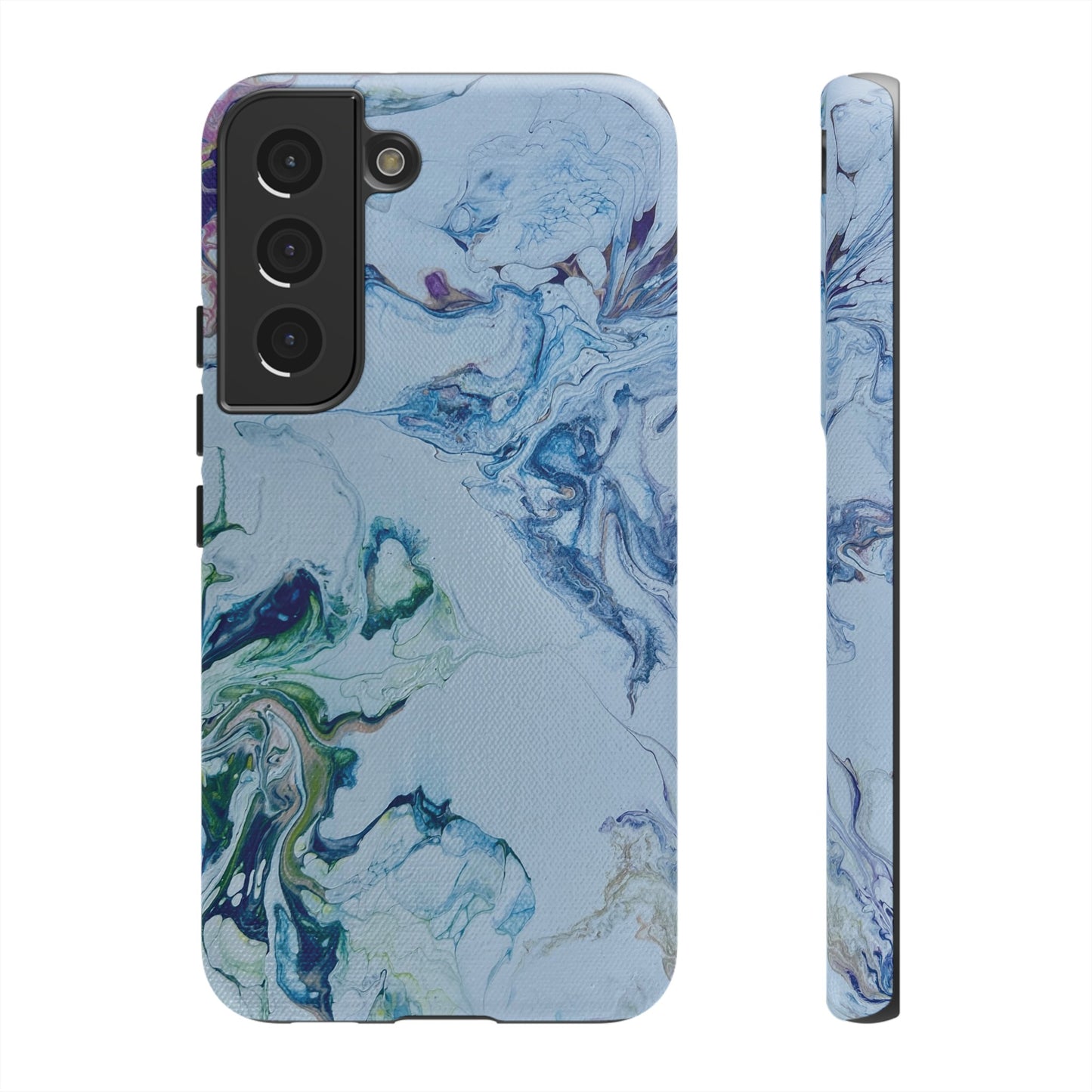 Whimsical Watercolor Marble Tough Phone Case for iPhone, Samsung Galaxy, and Google Pixel devices