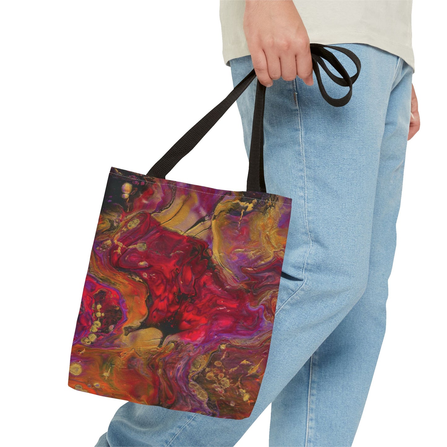 Tote Bag - Autumn's Glow Fluid Art Inspired