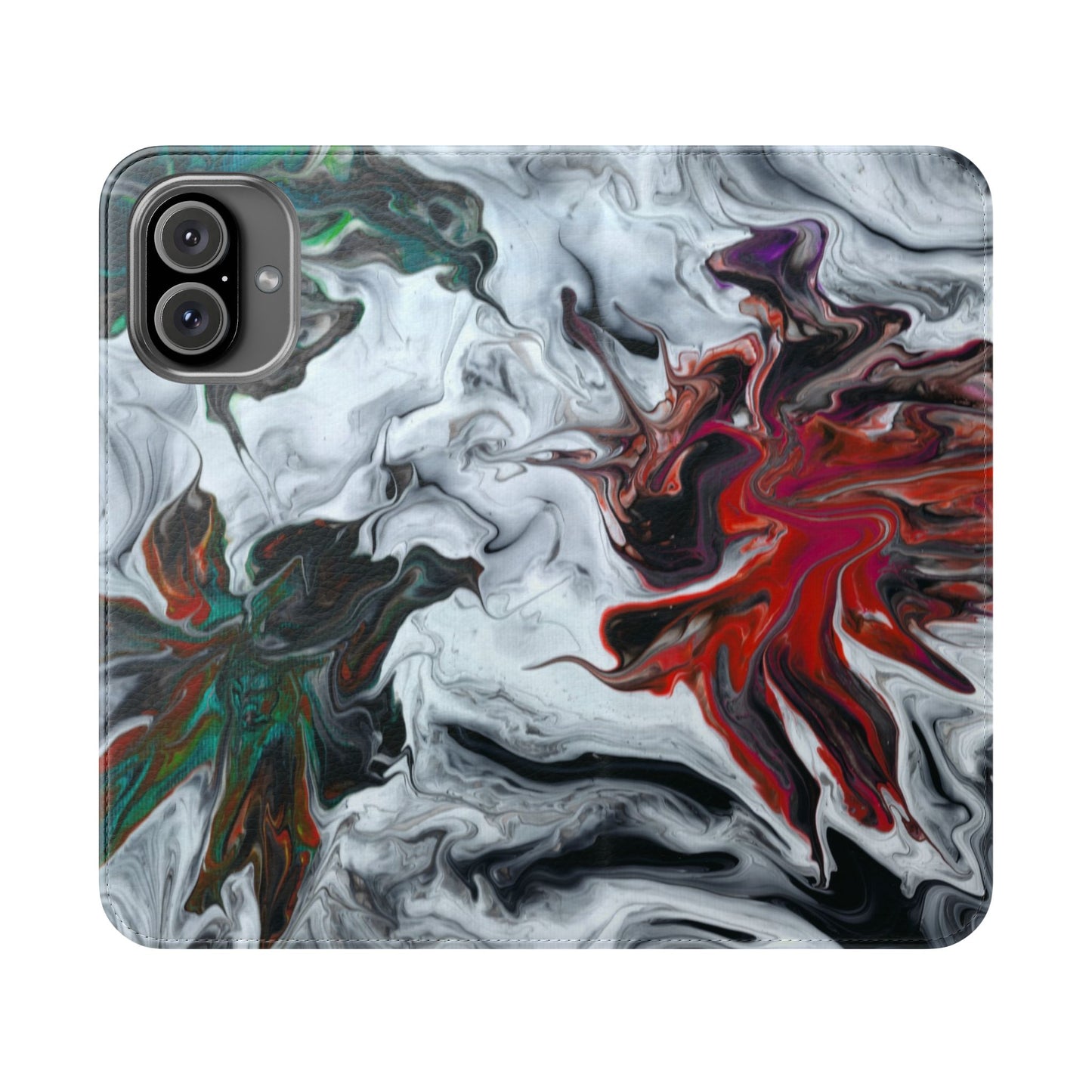 Colorful Symphony Flip Phone Case for iPhone 11 – 16 Pro, Samsung 21 – 22 Series