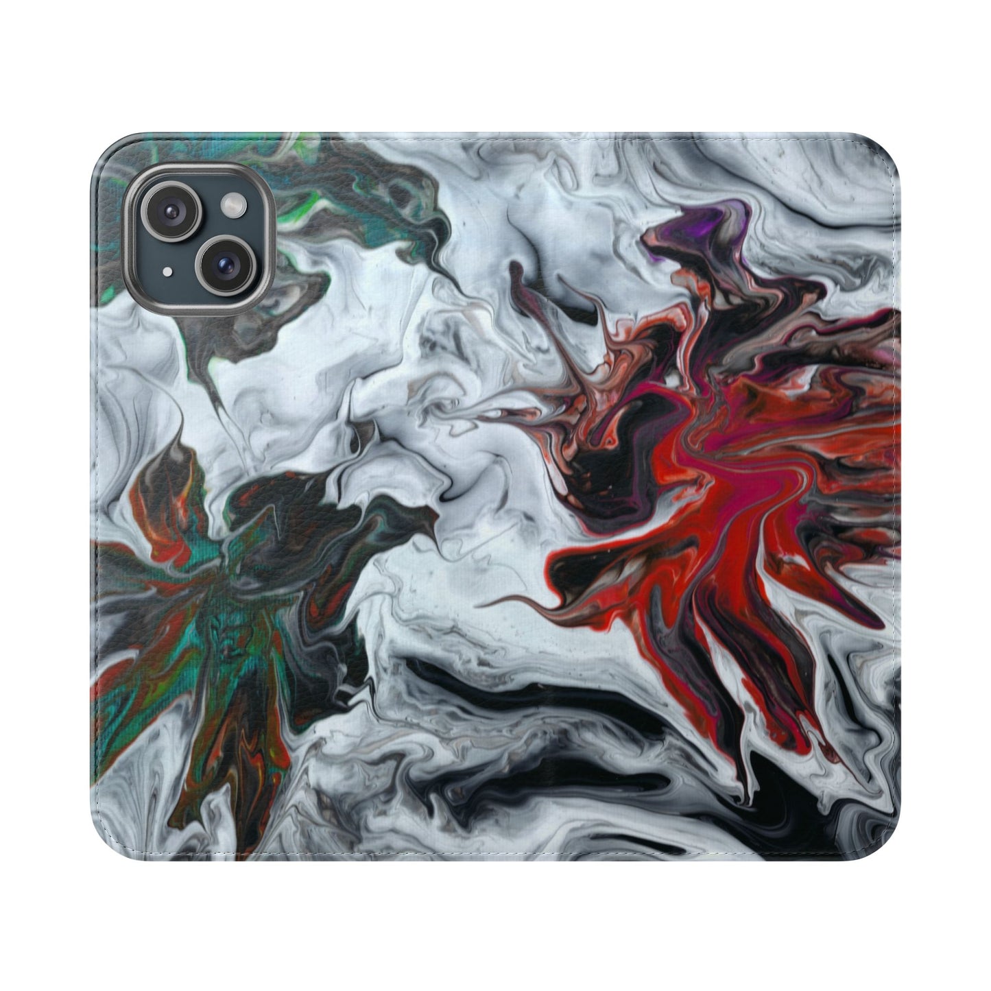 Colorful Symphony Flip Phone Case for iPhone 11 – 16 Pro, Samsung 21 – 22 Series