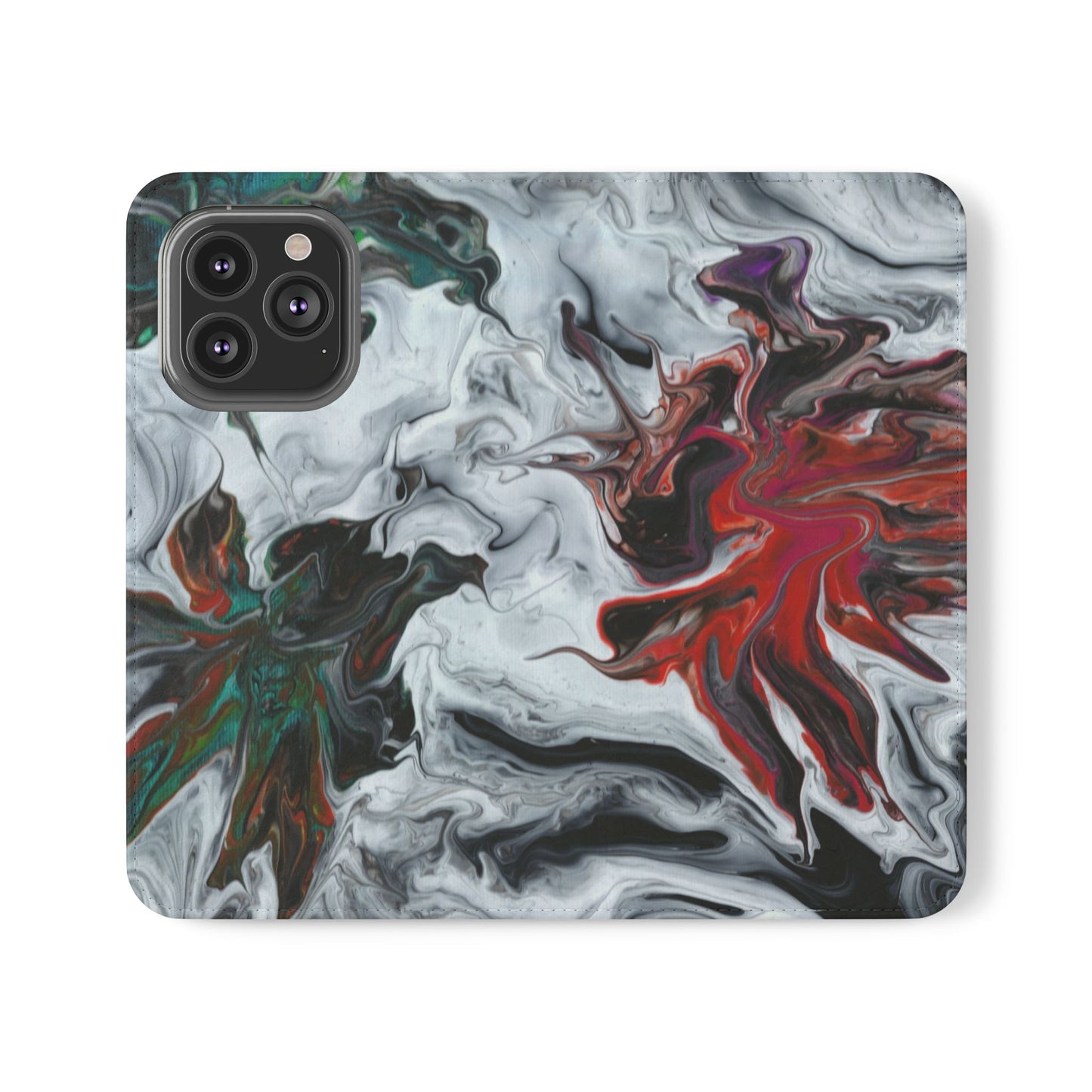 Colorful Symphony Flip Phone Case for iPhone 11 – 16 Pro, Samsung 21 – 22 Series