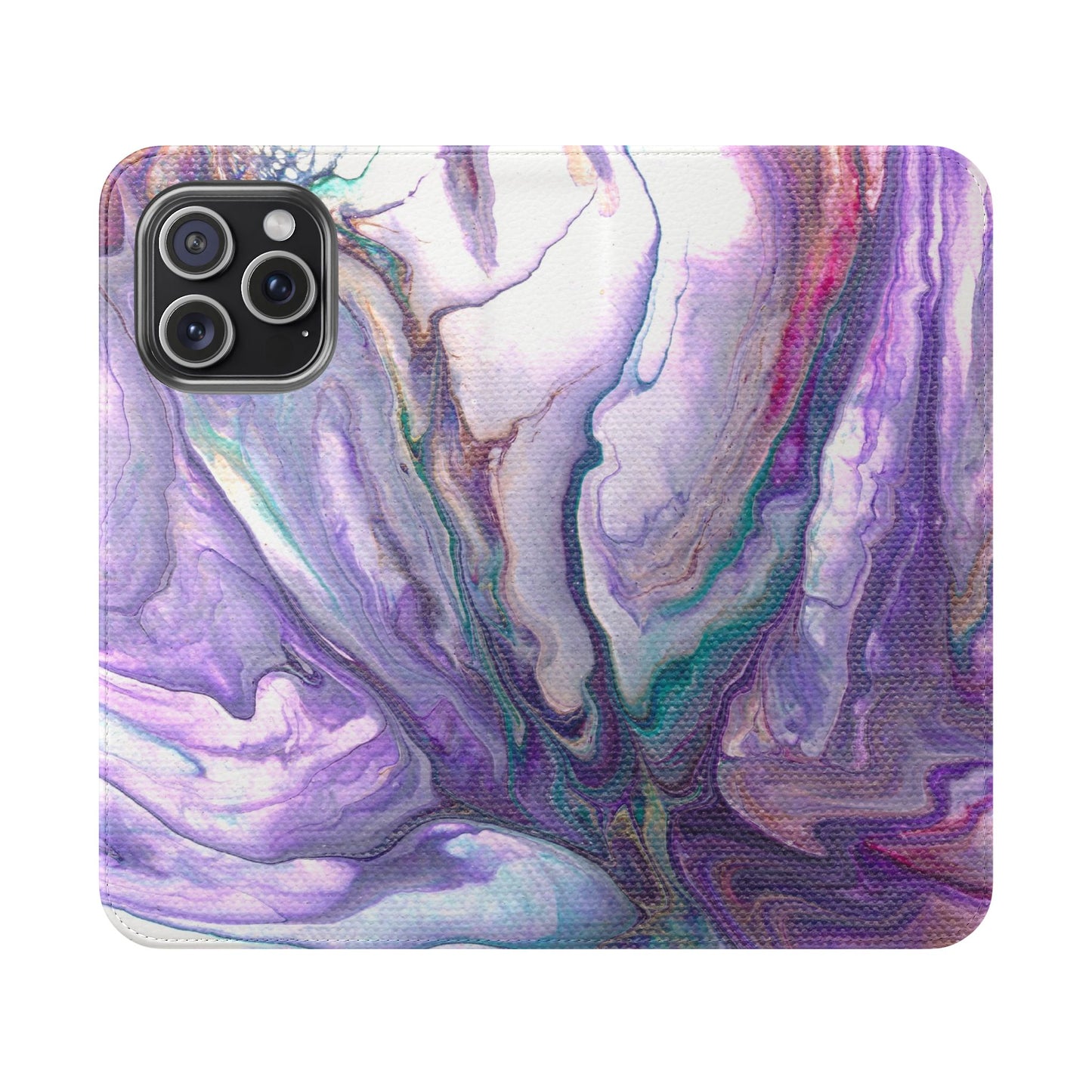Majestic Marble Flip Phone Case for iPhone 11 – 16 Pro, Samsung 21 – 22 Series