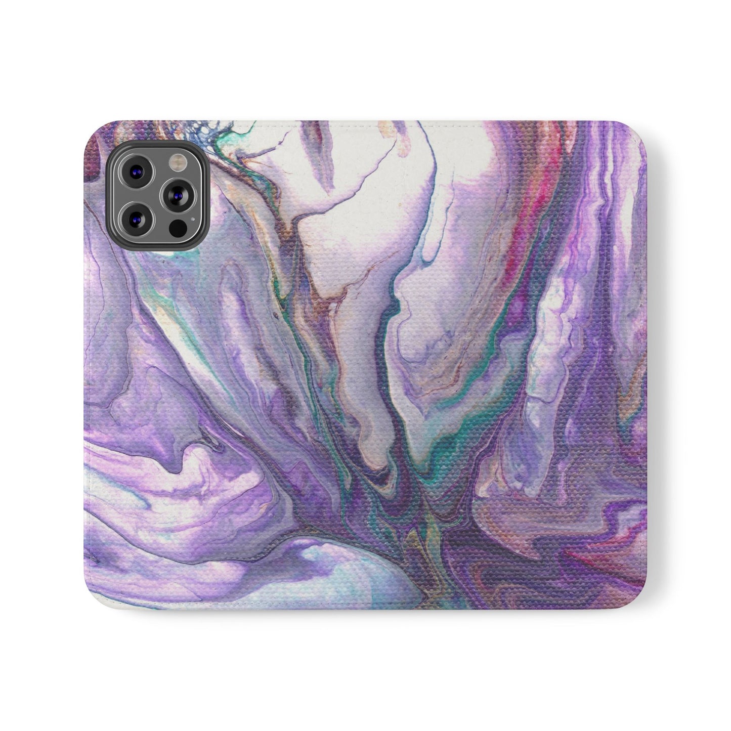 Majestic Marble Flip Phone Case for iPhone 11 – 16 Pro, Samsung 21 – 22 Series
