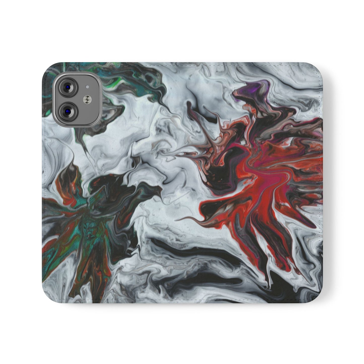 Colorful Symphony Flip Phone Case for iPhone 11 – 16 Pro, Samsung 21 – 22 Series
