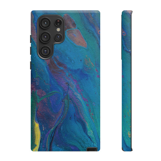 Peacock Swirls Tough Phone Case for iPhone, Samsung Galaxy, and Google Pixel devices