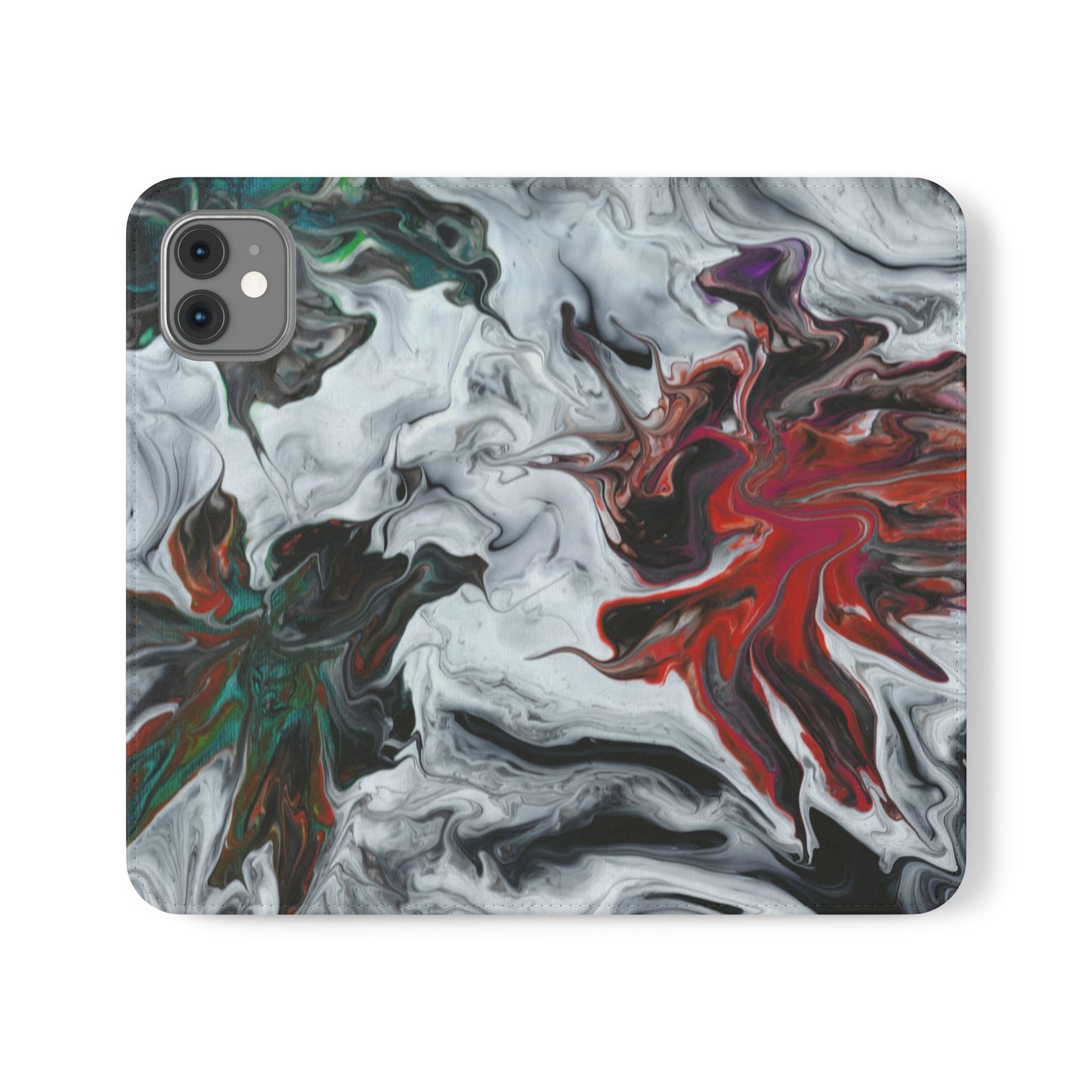 Colorful Symphony Flip Phone Case for iPhone 11 – 16 Pro, Samsung 21 – 22 Series