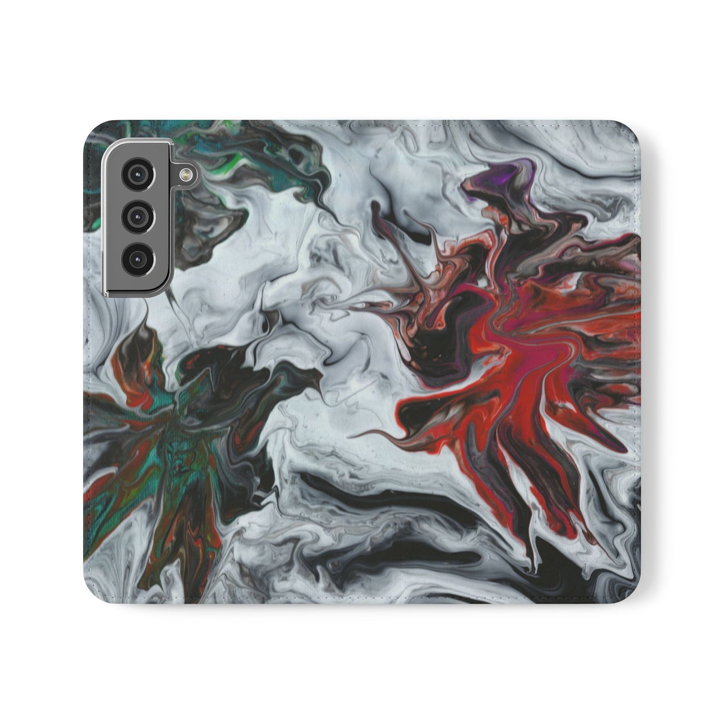 Colorful Symphony Flip Phone Case for iPhone 11 – 16 Pro, Samsung 21 – 22 Series