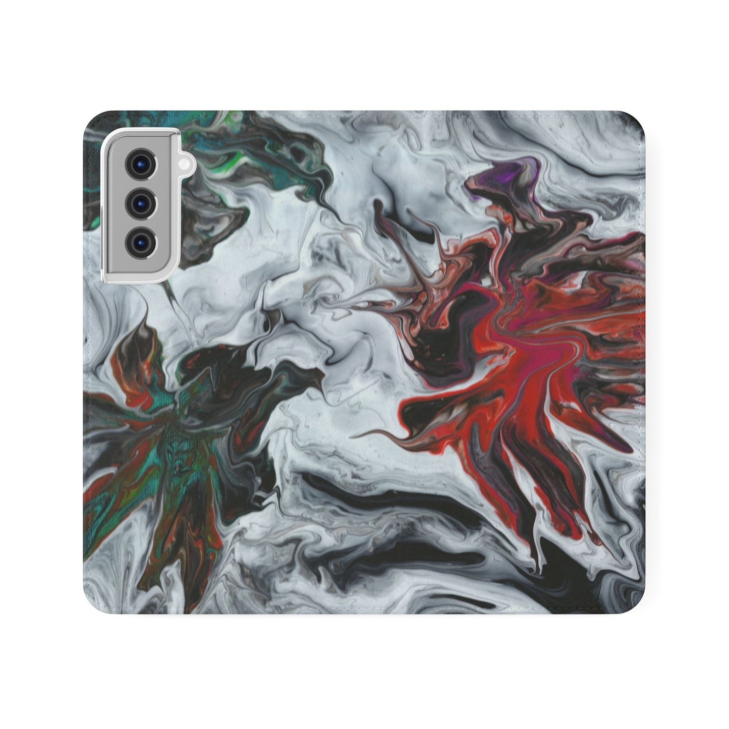 Colorful Symphony Flip Phone Case for iPhone 11 – 16 Pro, Samsung 21 – 22 Series