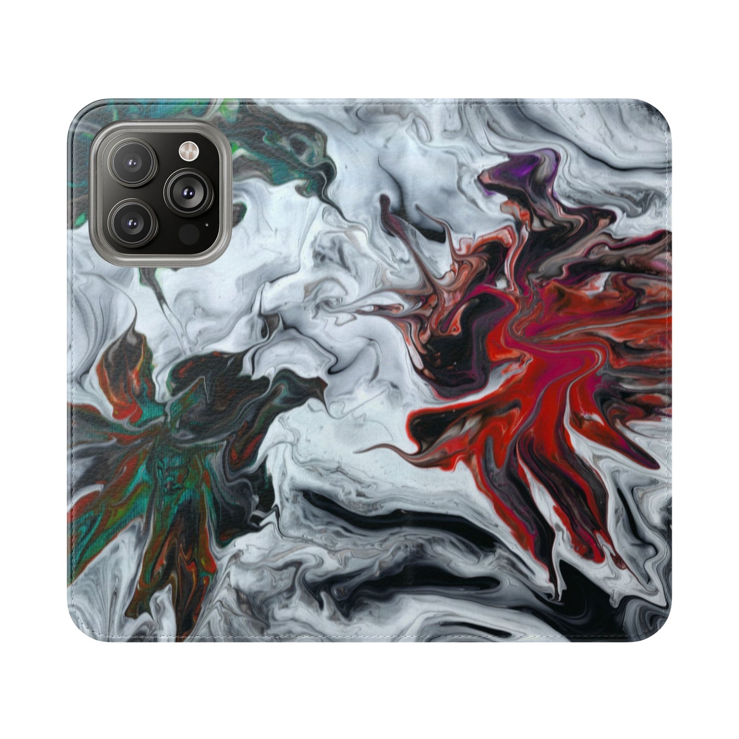 Colorful Symphony Flip Phone Case for iPhone 11 – 16 Pro, Samsung 21 – 22 Series