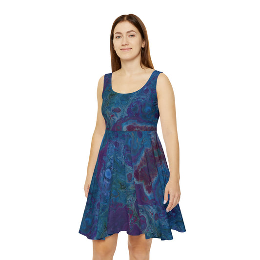 Women's Skater Dress - Azure Seas