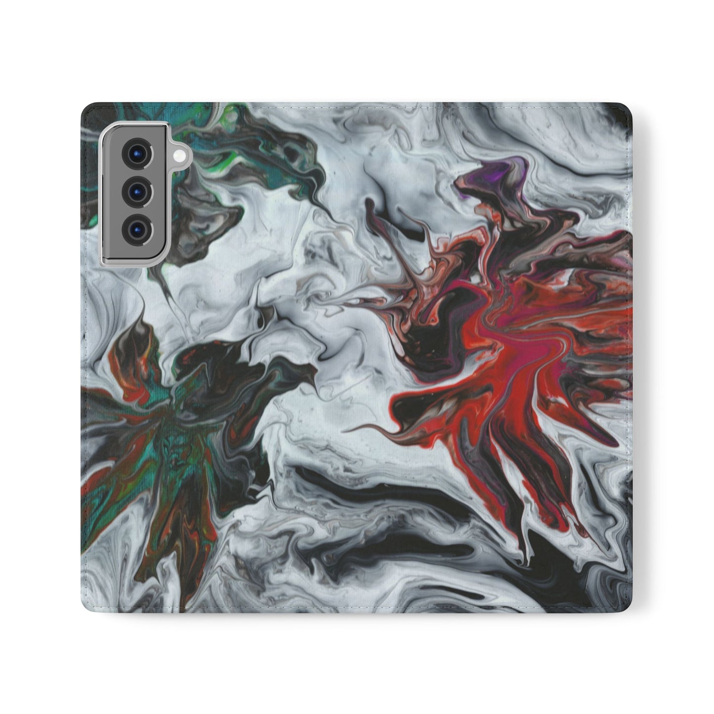 Colorful Symphony Flip Phone Case for iPhone 11 – 16 Pro, Samsung 21 – 22 Series